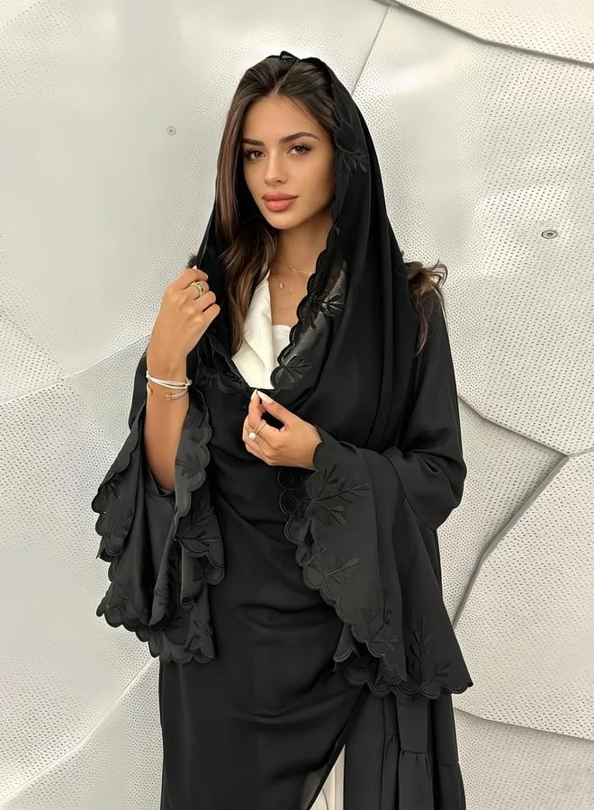 Take Two  Black Tiered Abaya for Women | Best Price UAE
