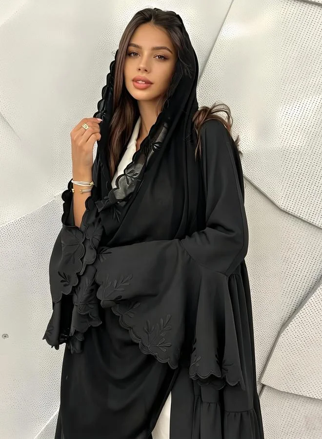 Take Two  Black Tiered Abaya for Women | Best Price UAE