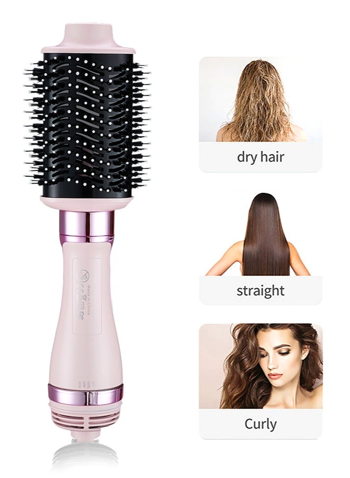 Hair Dryer Brush & Hot Air Brush & Styler 1200W Oval Barrel Blow Pink - Image 5