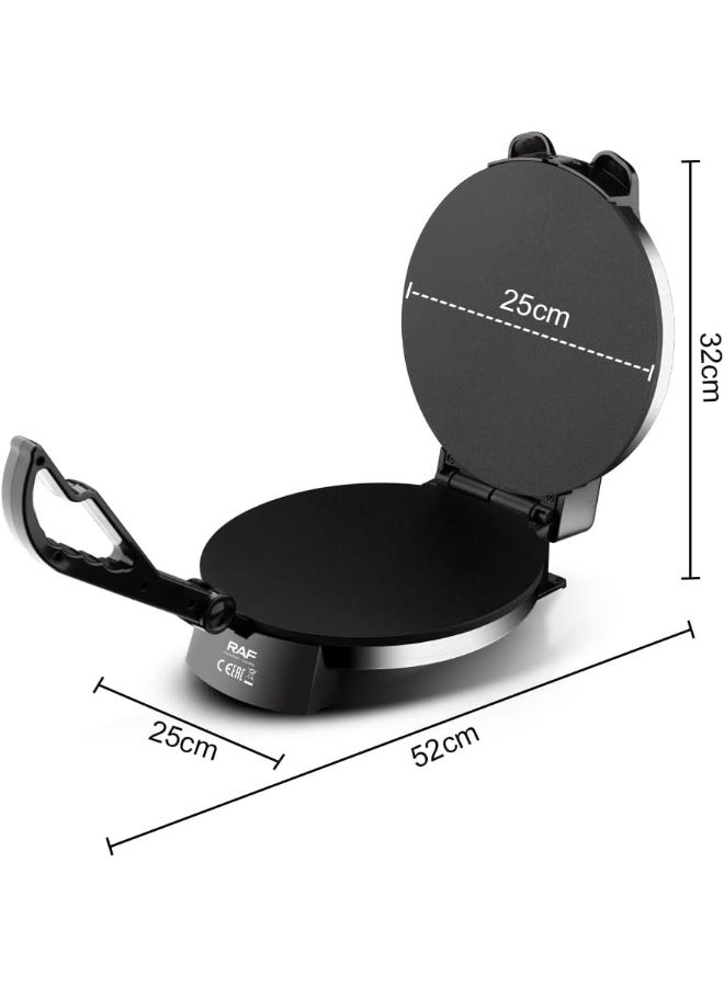 RAF Roti Maker With 3-Year Warranty | 1800W 10-Inch Electric Chapati Press | Non-Stick, Fast Heat, Easy Clean | Flatbread Machine - Image 3