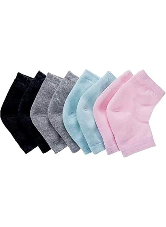 Bingcute Moisturizing Socks Lotion Gel For Dry Cracked Heels 4 Pack Spa Gel Socks Humectant Moisturizer Heel Balm Foot Treatment Care Heel Softener Compression Cotton One Size - Image 1