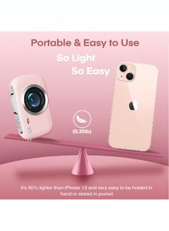 Generic Digital Camera,5K Cameras for Photography,80MP UHD Portable Vlogging Camera,Cheap 18X Zoom Travel Point and Shoot Camera with 64GB TF Card,Photography Cameras for Beginners Teen - Pink  - Image 5