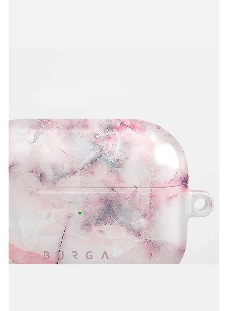 بورجا حافظة صلبة Burga متوافقة مع علبة شحن AirPods PRO 2019 من Apple، تصميم راسبيري جام بينك كاندي ماربل أنيقة للنساء، غطاء حماية صلب من البلاستيك