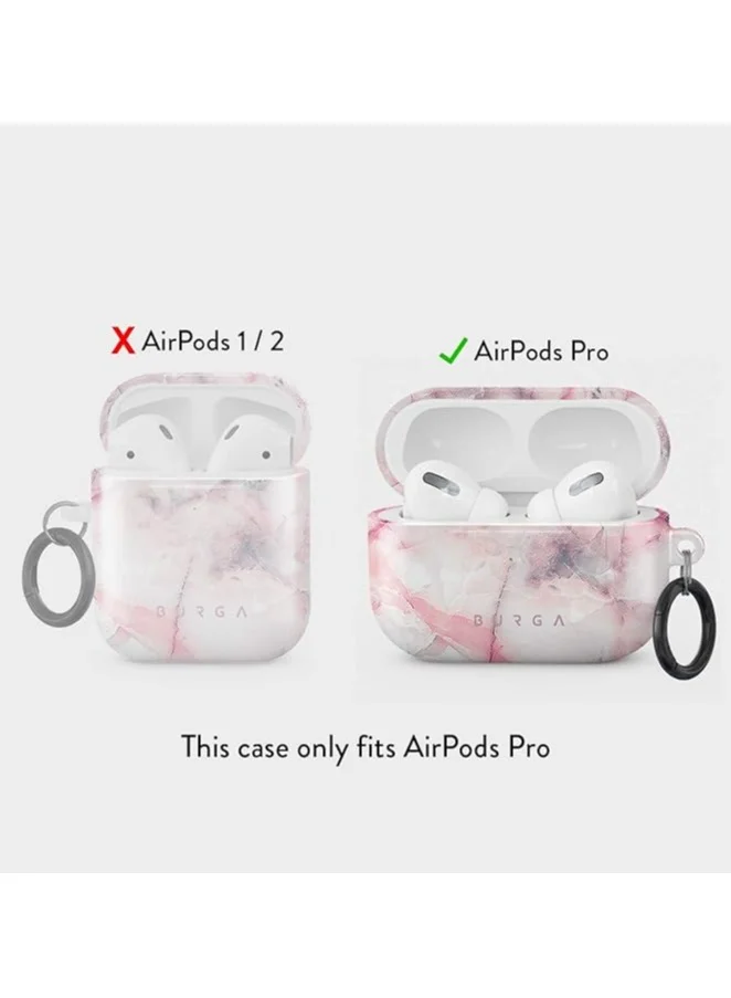 BURGA Burga Airpod Hardcase Compatible with Apple Airpods PRO 2019 Charging Case, Raspberry Jam Pink Candy Marble Cute Case for Women, Protective Hard Plastic Case Cover