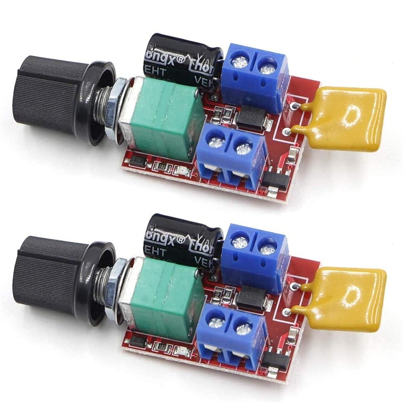 RioRand DC 3V 6V 12V 24V 35V 5A Motor Speed Controller PWM Speed Control Ultra Small LED Dimmer（2PCS） - Image 1