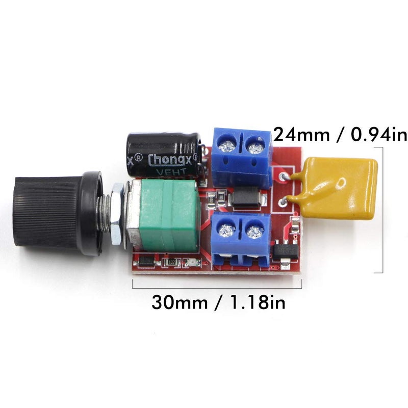 RioRand DC 3V 6V 12V 24V 35V 5A Motor Speed Controller PWM Speed Control Ultra Small LED Dimmer（2PCS） - Image 2