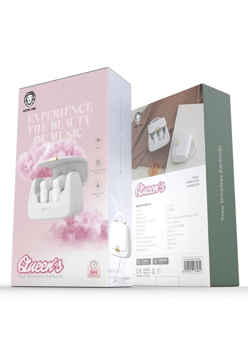 GREEN LION Wireless Earbuds with Handbag-Style Charging Case – Compact, Stylish, High-Quality Sound - Image 1