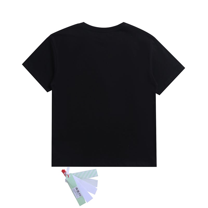 2024 Off Whale-White Logo Printing Men'S And Women'S Fashion Brand Short Sleeve A Generation Of Hair - Image 3