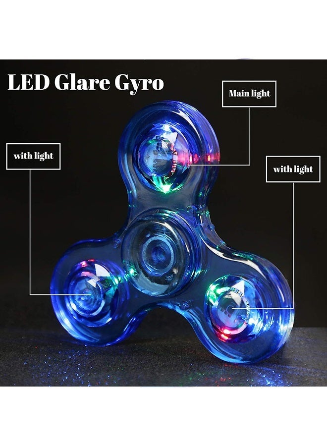 Wffo 2 Pcs Fidget Spinner for Kids Adults Light up Sensory Fidget Toys for Kids 4-8-12, Classroom Prizes LED Glow in The Dark Hand Spinner for ADHD Autism Boys Girls Teacher Gift for Kids - Image 3