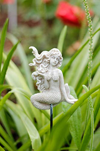 MUAMAX Miniature Mermaid Garden Stakes Fairy Garden Decorative Figurines Accessories Planter Flower Pot Outdoor Yard Decor Micro Landscape Ornaments Succulent Decorations… - Image 2