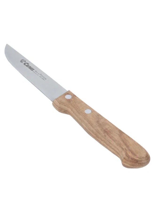 Curel Steel Knife, 10 cm - Wooden - Image 2