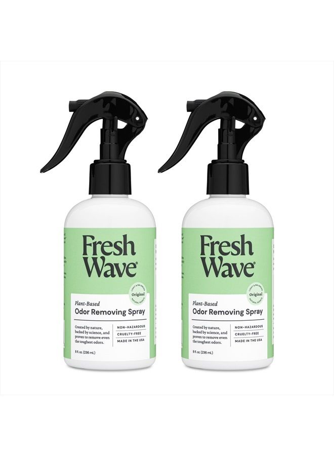 Fresh Wave Odor Eliminator Spray & Air Freshener, 8 oz. | Pack of 2 | Fine Mist | Odor Absorbers for Home | Safer Odor Relief | Natural Plant-Based Odor Eliminator | For Furniture, Fabrics & Trash - Image 2