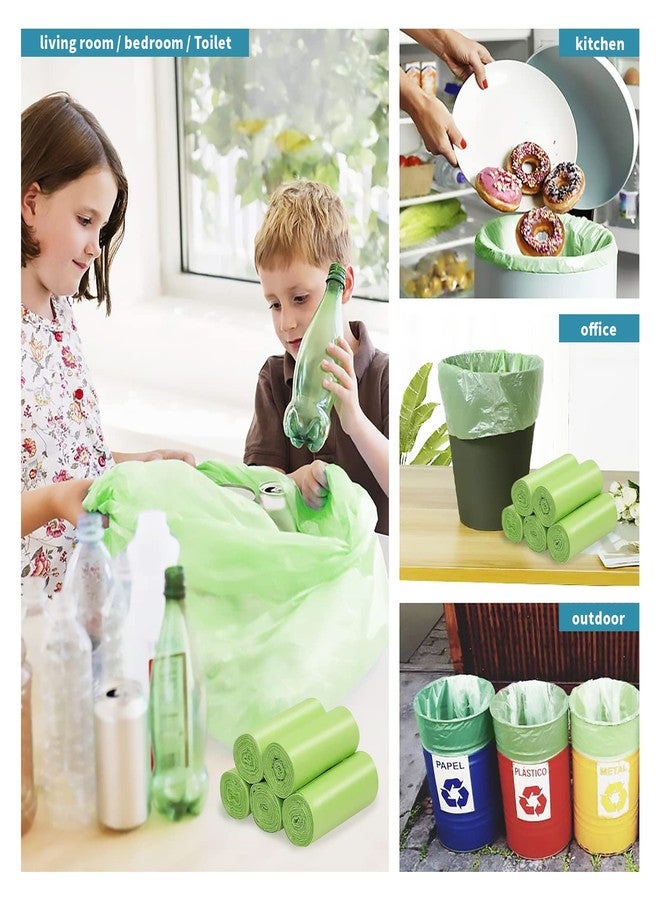 Wifpme Biodegradable Trash Bags - 13 Gallon Durable Garbage Bag, Pack of 60, Perfect for Tall Trash Cans Green Thicken Recycling Bin Bags for Kitchen, Bathroom, Camping, Office, Car - Image 2