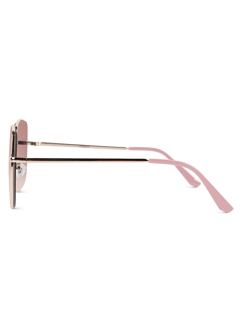 Woggles Latest & Stylish UV Protected Peach Oversized Sunglasses for Women