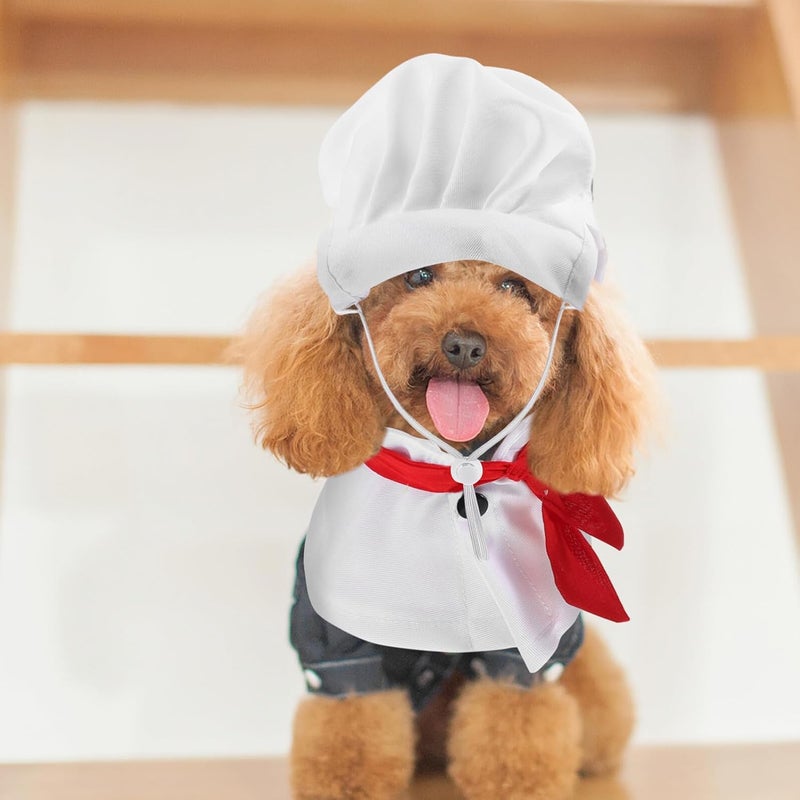 Funny Dog Chef Outfit with Pet Restaurant Hat, Animal Kitchen Costume Set with Comfortable Chef Hat, Pet Kitchen Accessories for Puppy and Small Dogs Party Wear - Image 5