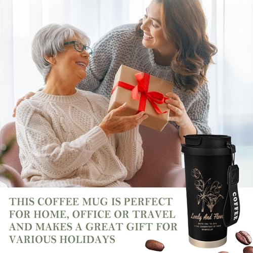 Voroly Coffee Mug 500 ml Stainless Steel Travel Mug | Double Wall Vacuum Insulated Ideal for Personal & Corporate Gifting (Black) - Image 5