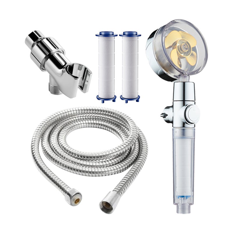 Shower Head: 360° Rotatable + Turbo Fan High Pressure Showerhead - Adjustable Flow With On/Off Pause Switch for Bathroom Showering - Image 1