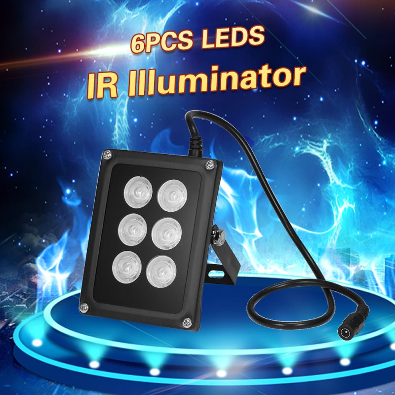 Infrared Illuminator 6pcs Array IR LEDS IR Illuminator Night Vision Wide Angle Long Range Outdoor Waterproof for CCTV Security Camera - Image 2