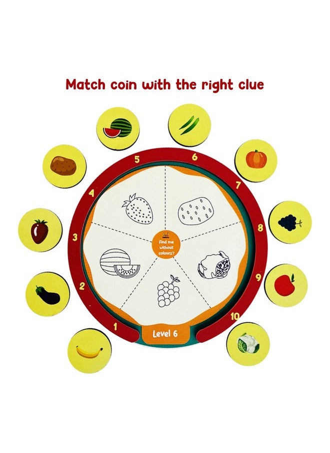 Webby Webby Wooden Spin Win - Spin, Match & Win Educational Game, Table Top Fun Family Game Set for Kids  - Image 4