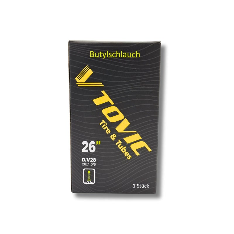 V-Tovic Tires 26x1 3/8 Bicycle Inner Tube – 26 Inch DV Valve 28mm Heavy Duty Butyl Rubber Tube for Road, Mountain, Wheelchair & City Bikes – Durable Puncture-Resistant Replacement - Image 4