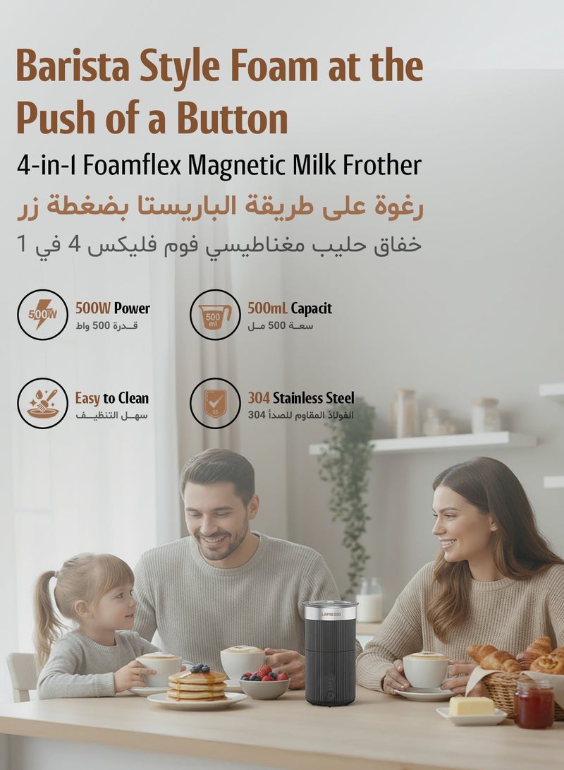 LePRESSO Milk Frother, Electric Milk Steamer, Automatic Hot and Cold Foam Maker and Milk Warmer for Latte, Cappuccinos, Macchiato - Image 2