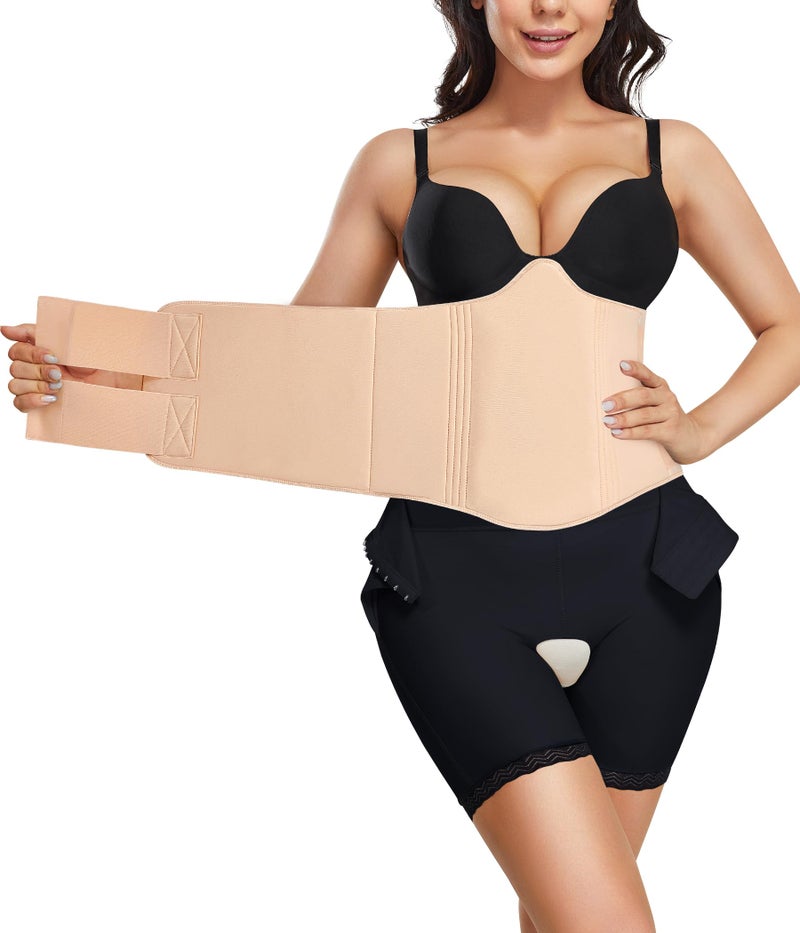 YERKOAD 360 Lipo Foam Ab Board Post Surgery Liposuction Abdominal Compression Boards Belly Wrap Lipo Recovery Waist Cincher(Beige, One size) - Image 1