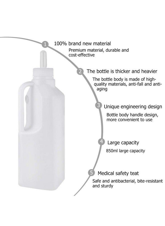 DOITOOL 1 Set Lamb Feeder Bottle Lamb Milk Bottle Animal Feeding Bottle Calf Goat Sheep Milk Feeding Bottle Animal Bottles for Farmer 850ML (with 10 Bottle Topper) - Image 4