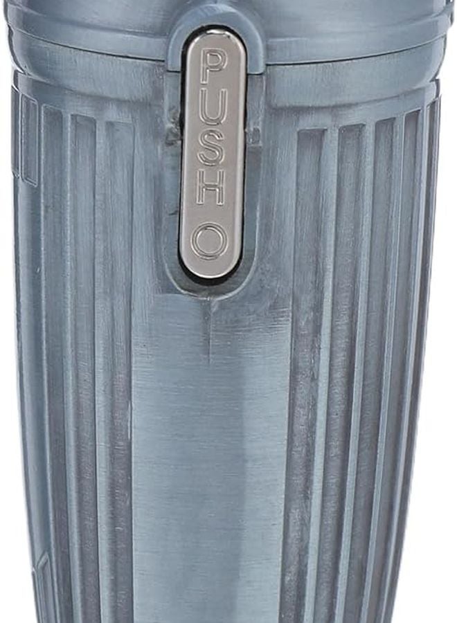 صينية سجائر محمولة فضية محمولة مع غطاء مغلق حامل رماد معدني لرحلات السيارات ورحلات العمل - Image 2