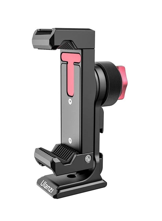Ulanzi ULANZI ST-27 Phone Tripod Mount, 360° Metal Phone Holder for Tripod w 3 Cold Shoes & Arca Port, Versatile Smartphone Adapter for iPhone, Desktop Tripods, and Live Streaming/Vlogging Setup  - Image 2