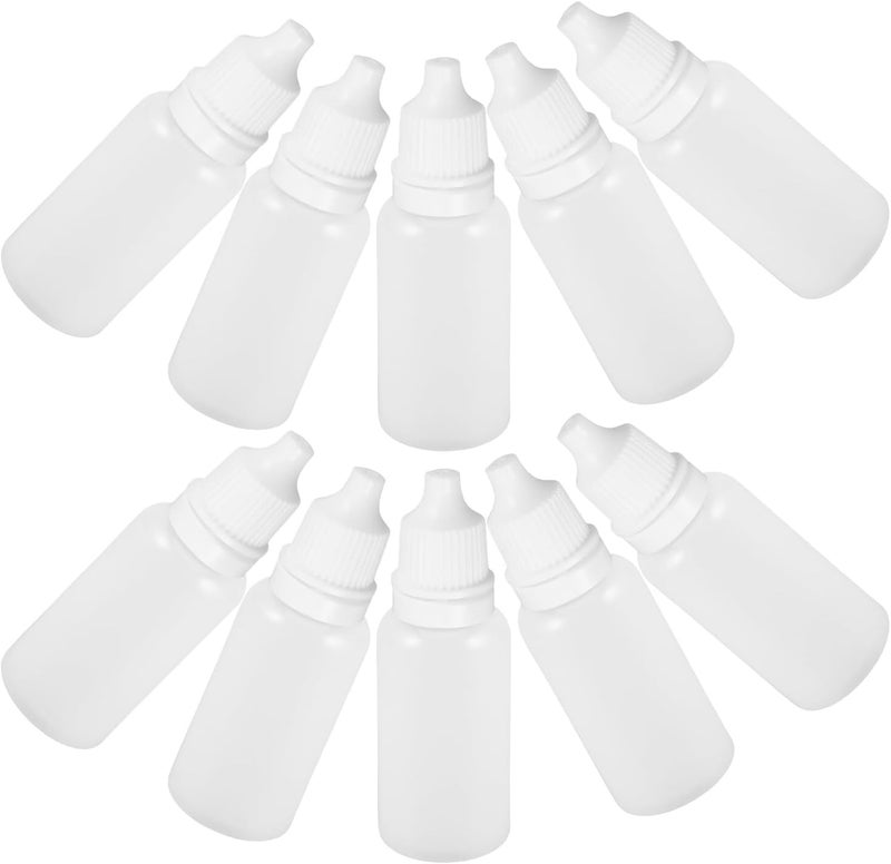Milisten 50pcs 15ml Portable Squeezable Essential Oil Dropper Bottles with Screw Cap and Plug, Travel Plastic Liquid Dispenser Containers for Oil Storage and Personal Care - Image 1