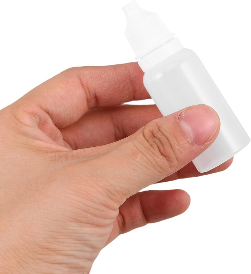 Milisten 50pcs 15ml Portable Squeezable Essential Oil Dropper Bottles with Screw Cap and Plug, Travel Plastic Liquid Dispenser Containers for Oil Storage and Personal Care - Image 3