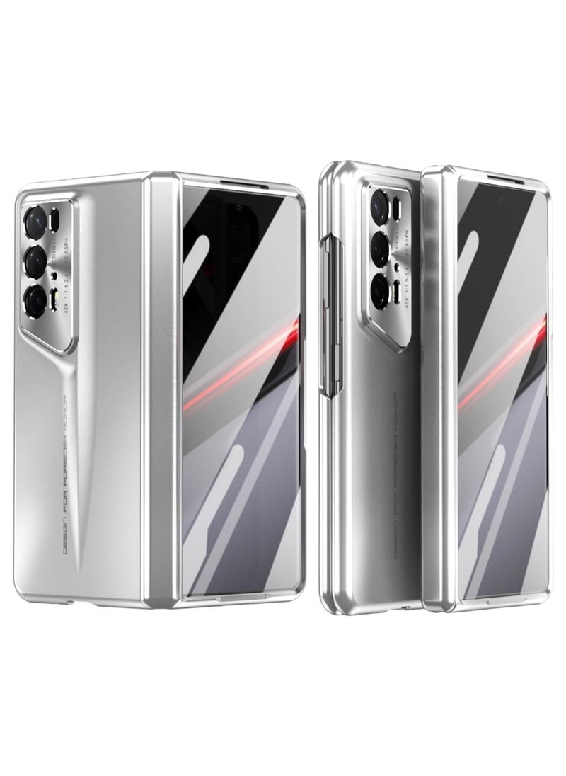 جنرال - حافظة متوافقة مع هاتف Honor Magic V2 RSR Porsche Design، مع حماية الشاشة والمحور، تصميم دقيق مع ثقوب مدققة للعدسات مغلقة بالكامل، ممتاز في مقاومة الصدمات والسقوط. - Image 1