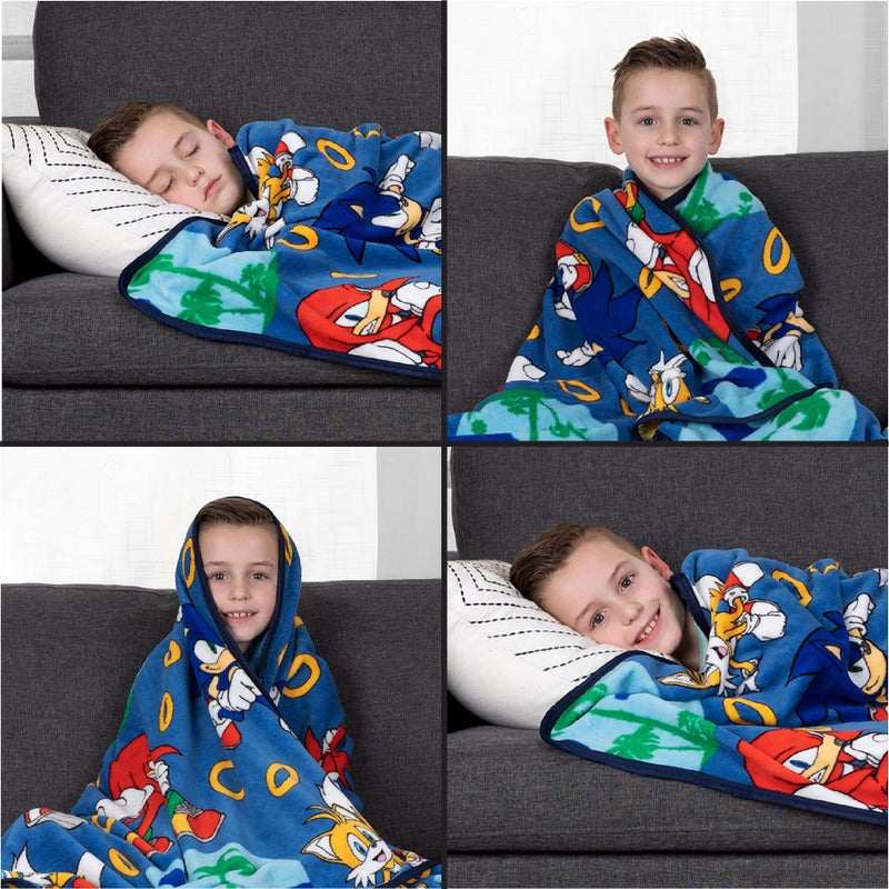 Franco Kids Bedding Super Soft Plush Throw Blanket, 46 in x 60 in, Sonic The Hedgehog, Anime - Image 2