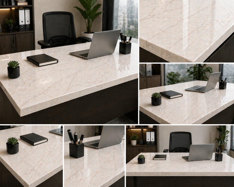 REXOTEX Marble Vinyl Contact Paper for Countertop – 60x200 CM Waterproof Peel & Stick Wallpaper, Self-Adhesive Granite Film for Kitchen, Bathroom, Furniture, Wall Renovation (Pack of 3) - Image 2