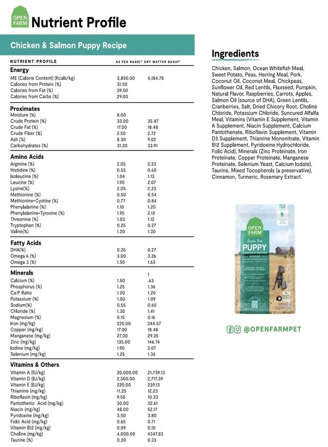 Open Farm Grain-Free Dog Food (Puppy, 4.5 lbs) - Image 2