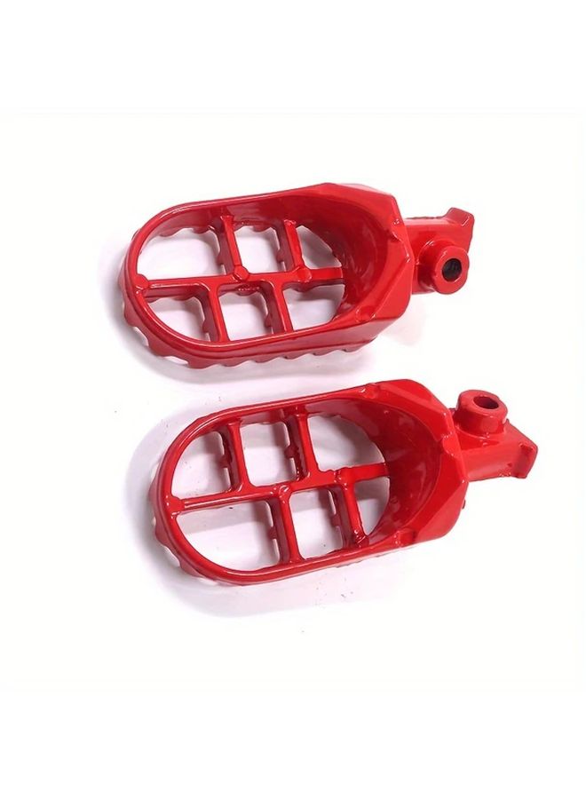 1 Pair Red Motorcycle Sports Bike Anti Slip Front Rear Footrest - Image 1