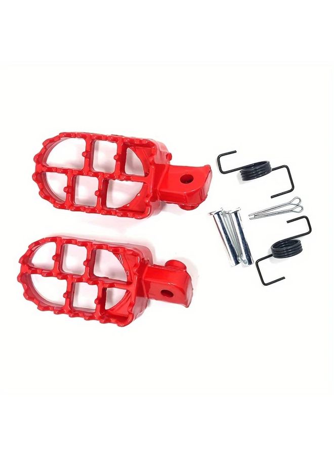 1 Pair Red Motorcycle Sports Bike Anti Slip Front Rear Footrest - Image 3