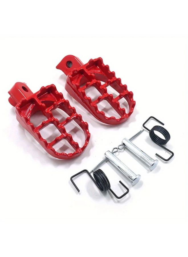 1 Pair Red Motorcycle Sports Bike Anti Slip Front Rear Footrest - Image 5