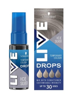 Schwarzkopf Live Schwarzkopf Colour Drops Vegan Semi Permanent Lasts 2 to 12 Washes Ice Silver 30 ml  - Image 1