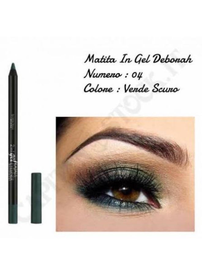 DEBORAH D 2 IN 1 GEL KAJAL & EYE LINER PENCIL W.P 04 - DEBORAH - Image 2