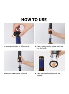 Generic Electric Bottle Corkscrew Opener Gift Set Automatic Bottle Opener with Foil Cutter  - Image 3