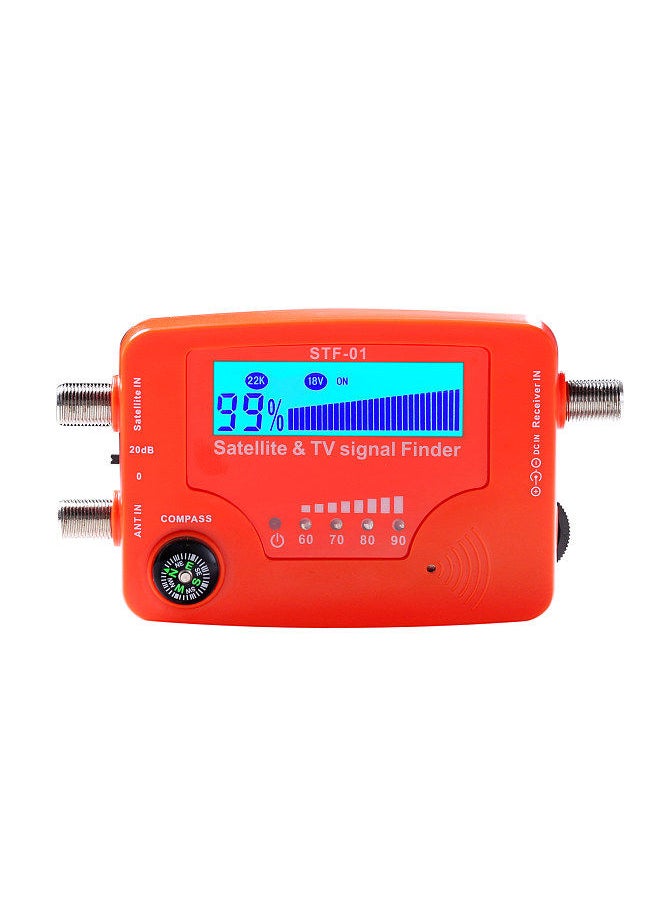 2 in 1 Satellite and TV Signal Finder LCD Digital Satellite Finder Portable TV Antenna Signal Strength Meter Signal Finding Meter with Compass Alarm Buzzer