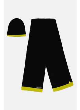 Body Glove Women 2 Pieces Brand Logo Scarf And Beanie Set, Lime  - Image 2