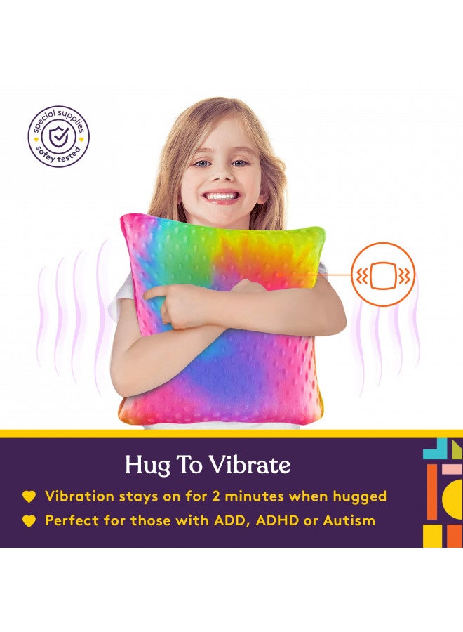 Special Supplies Special Supplies Vibrating Pillow Sensory Pressure Activated for Kids and Adults, 12 x 12 Plush Minky Soft Cover, Colorful - Image 3