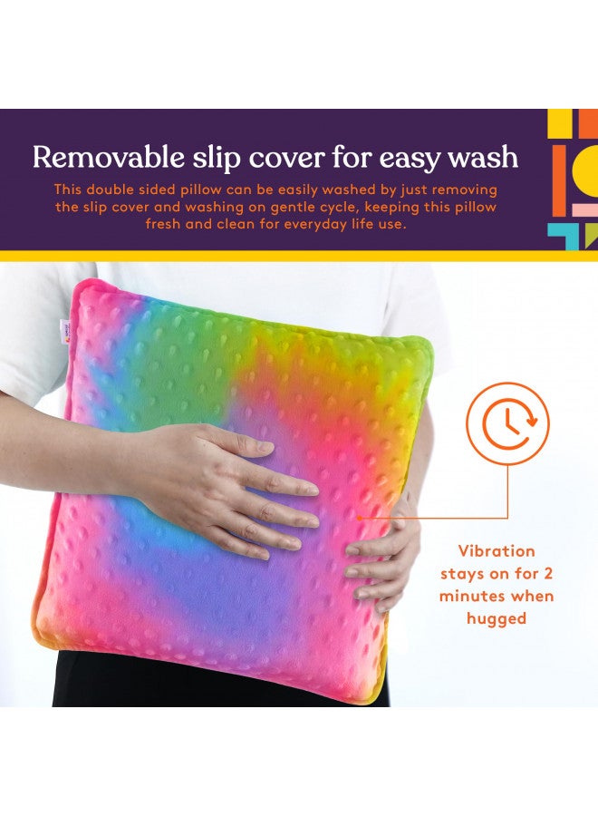 Special Supplies Special Supplies Vibrating Pillow Sensory Pressure Activated for Kids and Adults, 12 x 12 Plush Minky Soft Cover, Colorful - Image 4