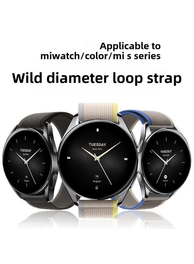 For Millet Watch S1 Pro S2 S3 Strap Wild Track Loop Sports Color2 Wrist Strap-Color:Wild Diameter Loop Type-black With Gray-xiaomi Color 1/2 (22mm)  - Image 3