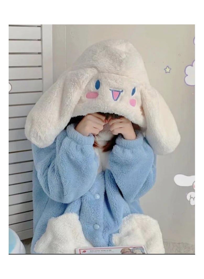 KUYING Autumn and winter plush insulation coral velvet cartoon pajamas, home wear pajamas  - Image 3