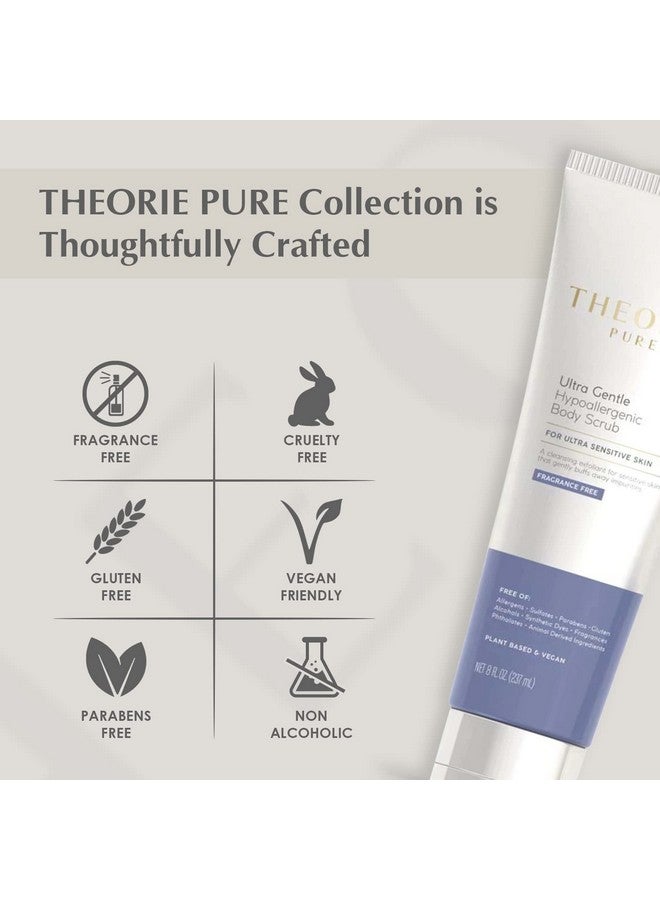 Theorie Pure Collection Travel Set Hypoallergenicshampoo Conditioner Body Wash & Face And Body Scrub Fragrancefree. No Sulfate Paraben Phthalateor Synthetic Dyes Clean Beauty For Hair & Body - Image 3