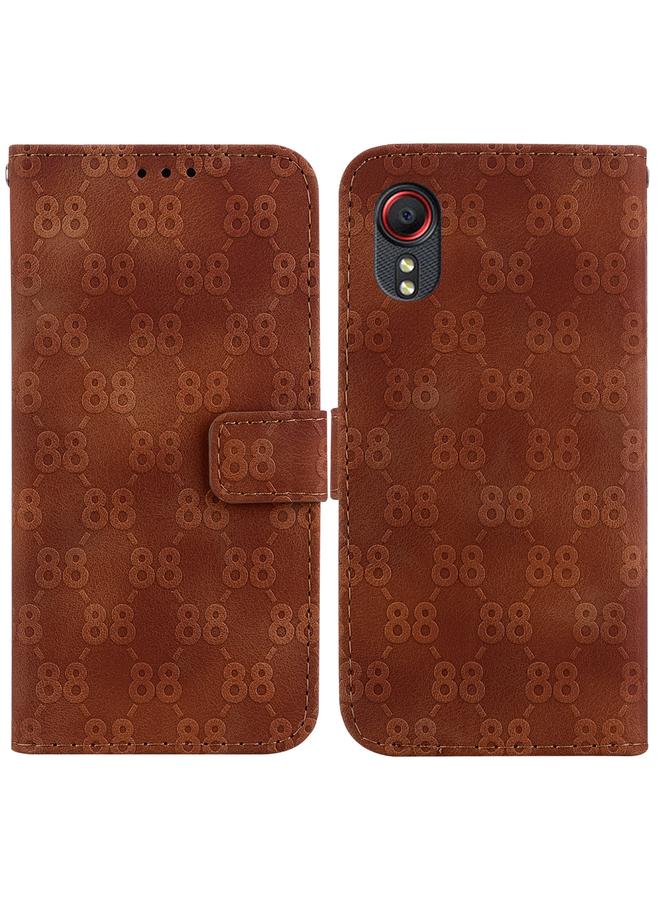 اس-توب جراب لهاتف Samsung Galaxy Xcover 5، جراب هاتف جلدي مزدوج منقوش على شكل 8 - Image 1