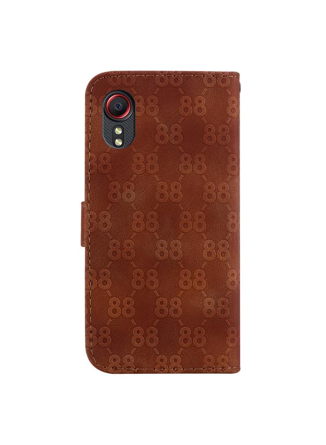 اس-توب جراب لهاتف Samsung Galaxy Xcover 5، جراب هاتف جلدي مزدوج منقوش على شكل 8 - Image 3